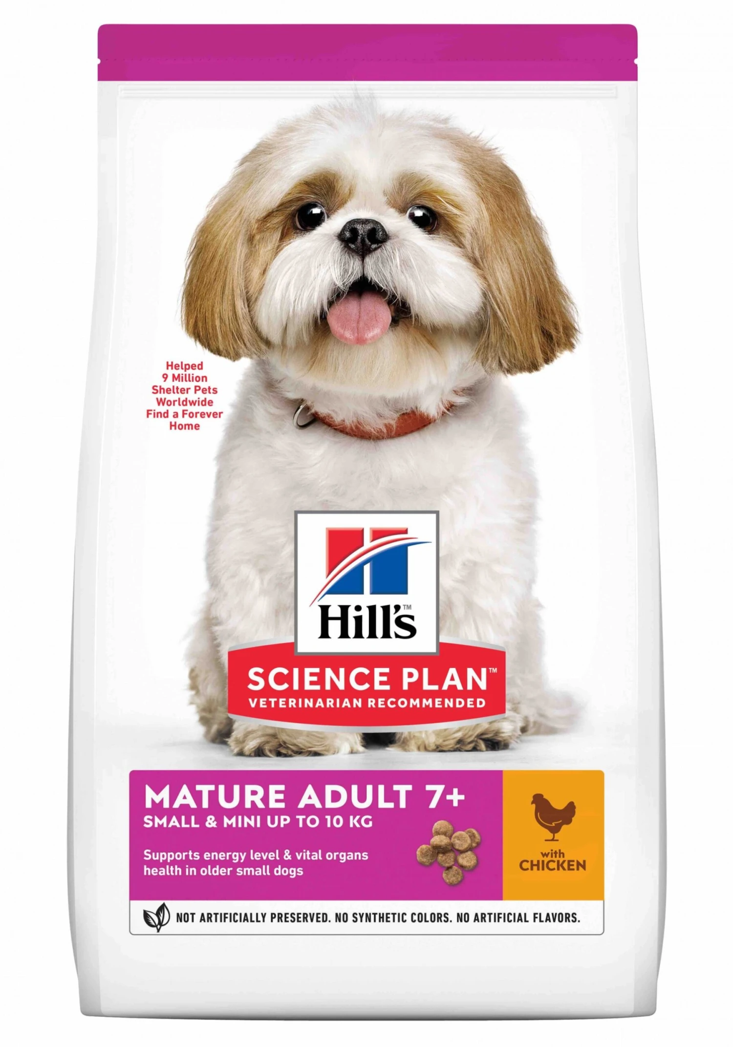 Hill's Science Plan Mature Adult Small & Mini Croquettes Pour Petit Chien Sénior Au Poulet – Image 2
