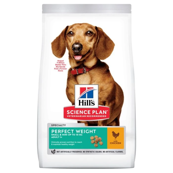 Hill's Science Plan Adult Perfect Weight Small & Mini Croquettes Pour Petit Chien Au Poulet – Image 2