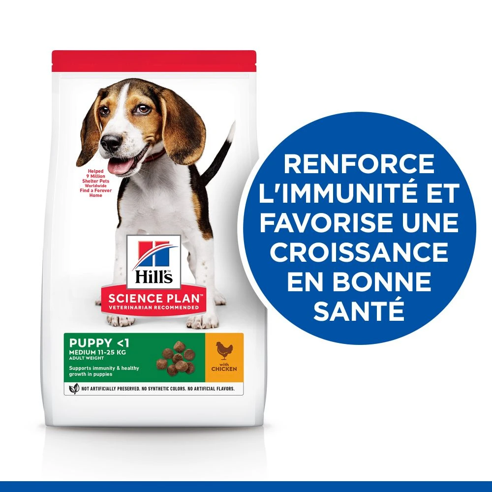 Hill's Science Plan Puppy Croquettes Et Boîtes Pour Chiot Medium Au Poulet – Image 3