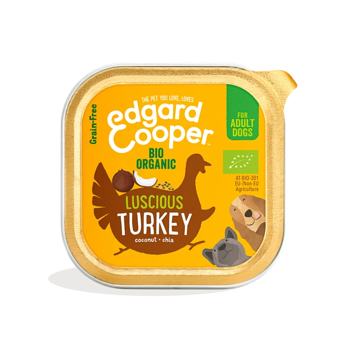 Edgard & Cooper Edgard&Cooper Barquettes BIO Pour Chien Ă La Dinde - 17x100g