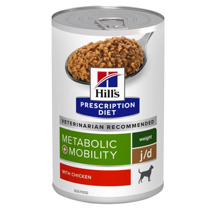 HILL'S PRESCRIPTION DIET METABOLIC + MOBILITY GESTION DU POIDS BOĂŽTES POUR CHIEN 12X370G