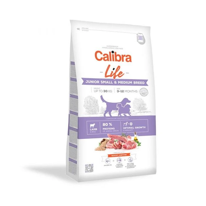 Calibra Hypoallergenic Medium Breed Ă L'agneau Pour Chiens Juniors 12kg