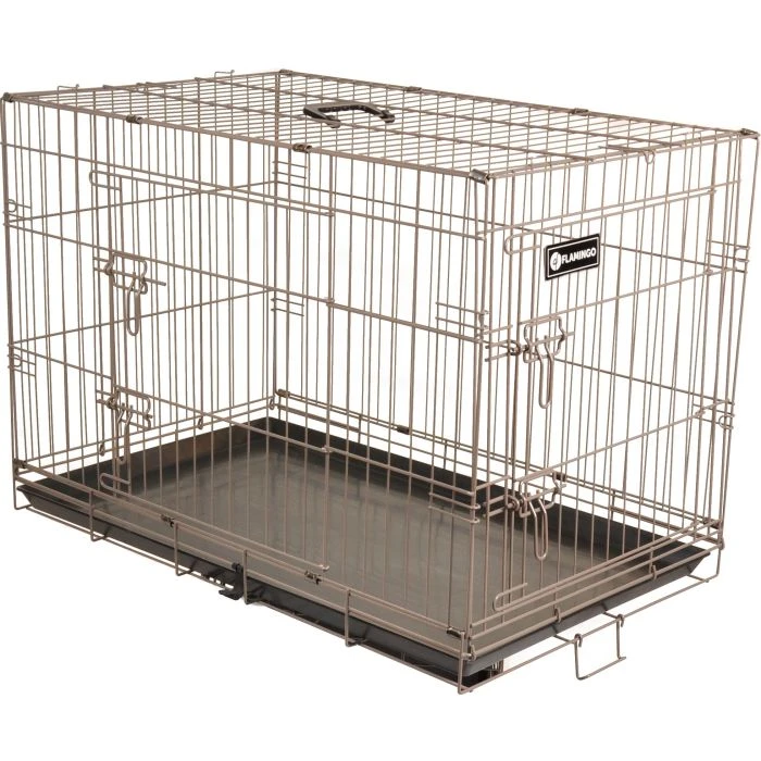 Flamingo Cage Pour Chien Ebo Taupe XL 70x109x77cm