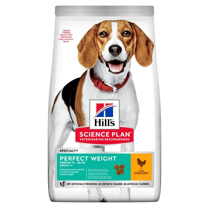 Hill's SP Chien Adult Perfect Weight Medium 2Kg Poulet